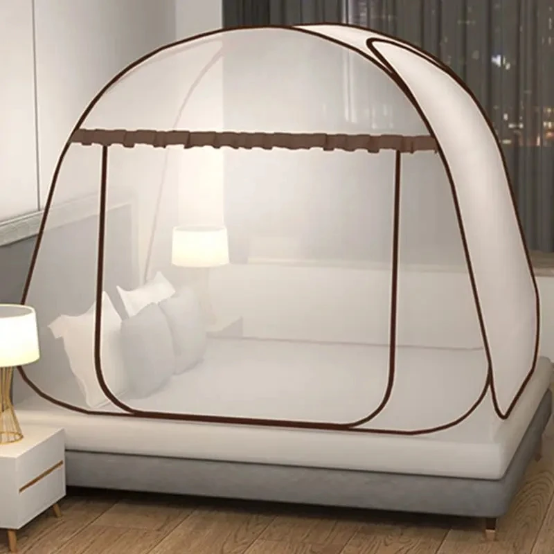 Portable camping tent, single/double bed canopy for adults, foldable mesh, breathable mosquito net view 5