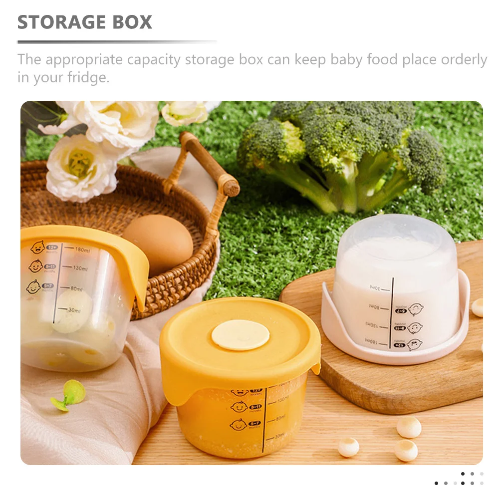 

2pcs Baby Food Storage Boxes Food-Grade Leak-Proof Complementary Feeding Containers Microwave Refrigerator Safe For Infant Puree