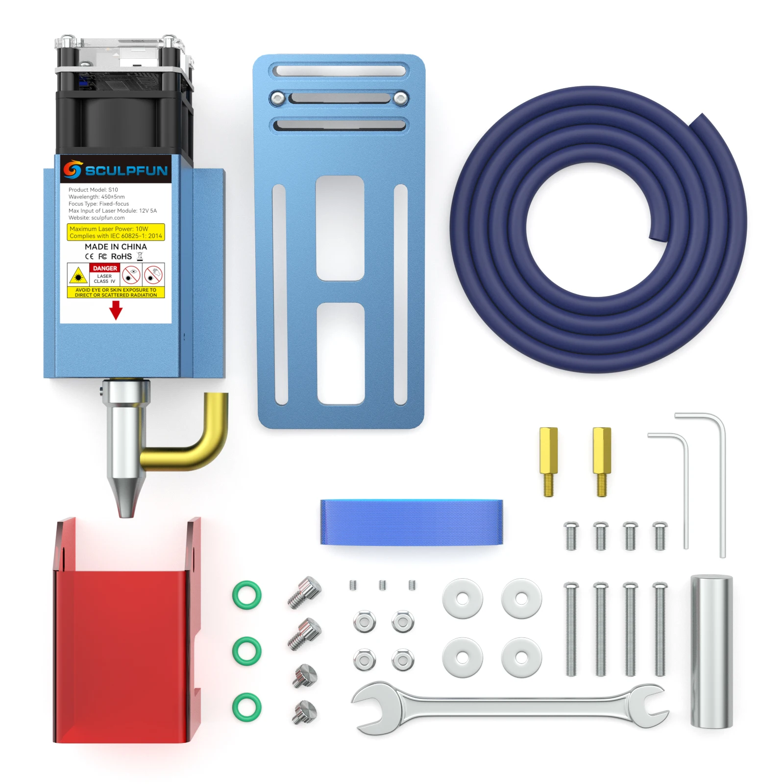 

S10 Engraving Laser Module 10W Laser Beam with Air Assist for Multiple Laser Engraving Machines Laser Power Tool Accessories