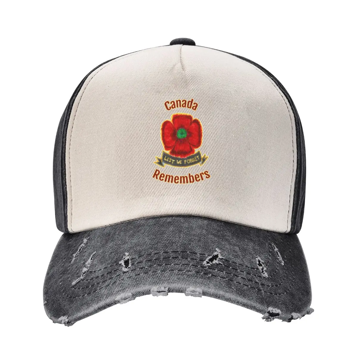 Canadian Remembrance Day Canada Remembers Lest We Forget Baseball Cap Golf Wear fashionable Golf Wear Men Women's