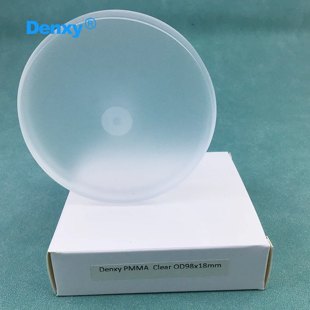 DENXY Klare PMMA-Scheibe 98mm, einlagiger, transluzenter Harzblock, CAD/CAM-Fräsmaterial für Zahnprothesen, Dentallabormaterialien für temporäre Kronen – Detail 5
