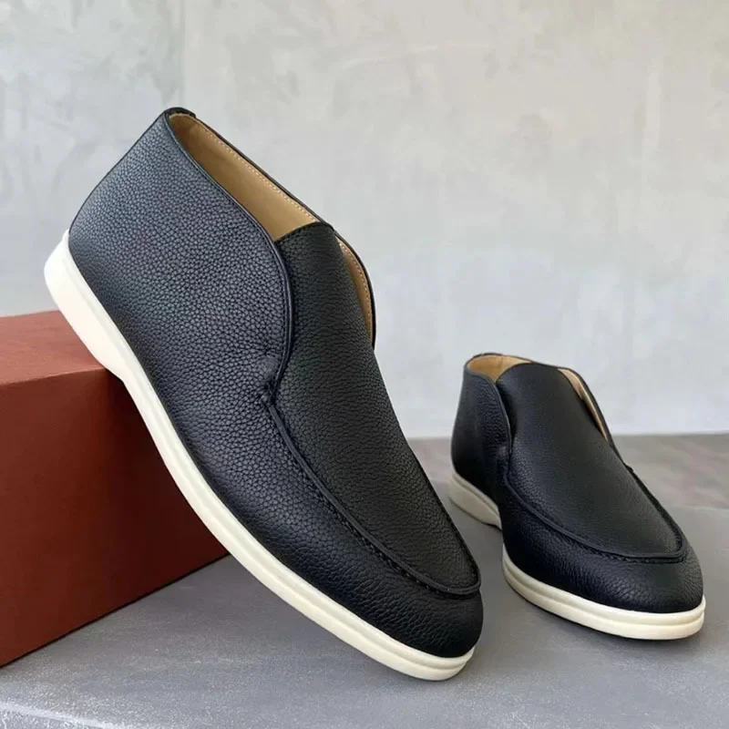 Sapatos casuais de camurça para homens e mulheres, mocassins planos, couro cheio, botins, caminhada, férias, outono, inverno, moda