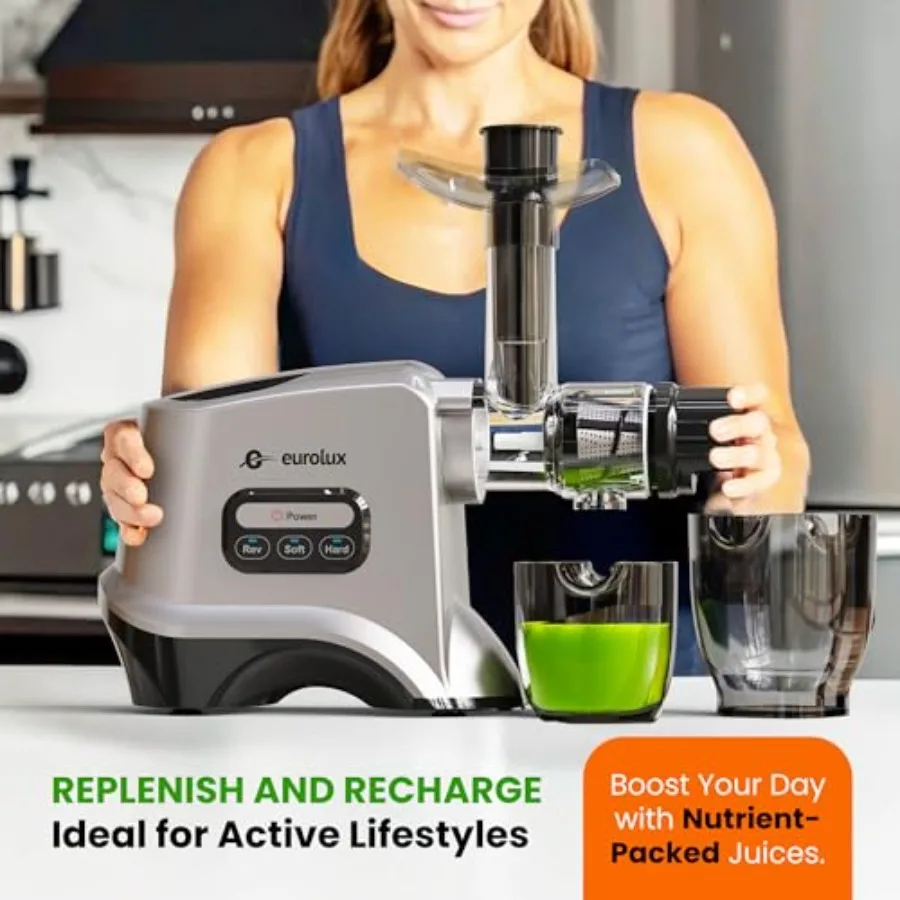 低速咀嚼式ジューサー コールドプレス機 家庭用キッチン向け高収量ジュース抽出 静音パワフルジューサー 生鮮果物用