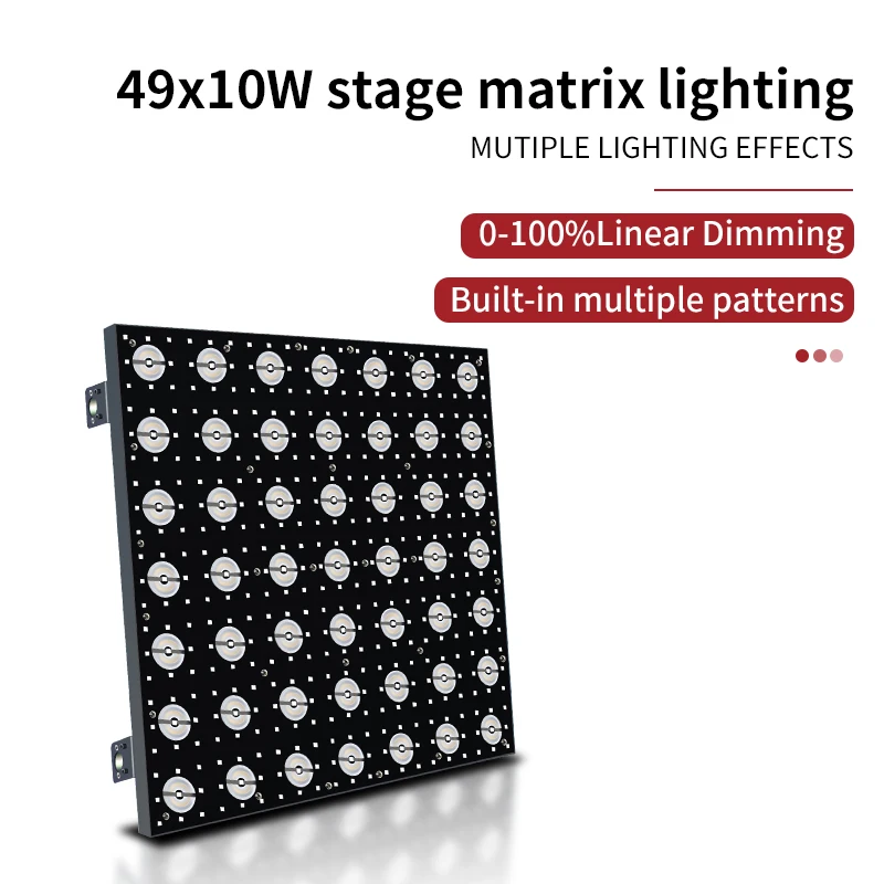 

Матричный сценический эффект 49x10 Вт, светодиод DMX512, подходит для DJ-дискотеки, танцевального пола, бара и свадебного украшения