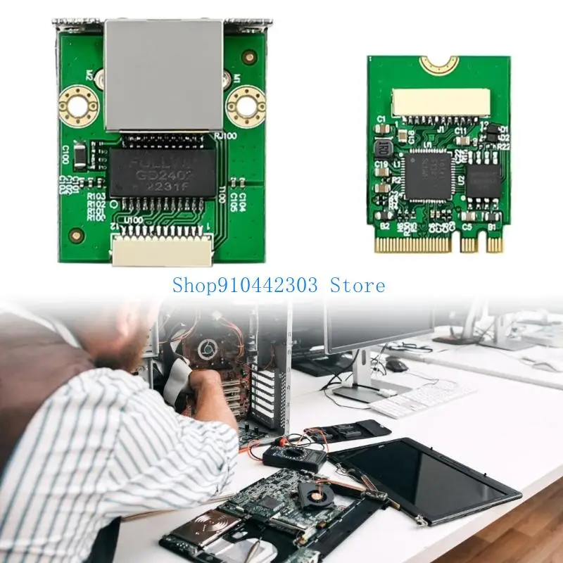 652F M.2 A+E 2.5Gbps Ethernet Networking Card Controller 2.5Gbps/1000/100Mbps Heat Management 2.5GBASE-T Networking Adapter
