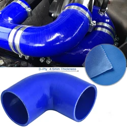 Silicone Hose Coupler Connection 45mm-102mm 90 Degree Elbow Silicone Rubber Joiner Bend Silicone Intercooler Coolant Hose Blue