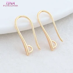 2.5*20MM 14K Gold Color Brass Earrings Hoops High Quality Jewelry Making Supplies Diy Findings Accessories