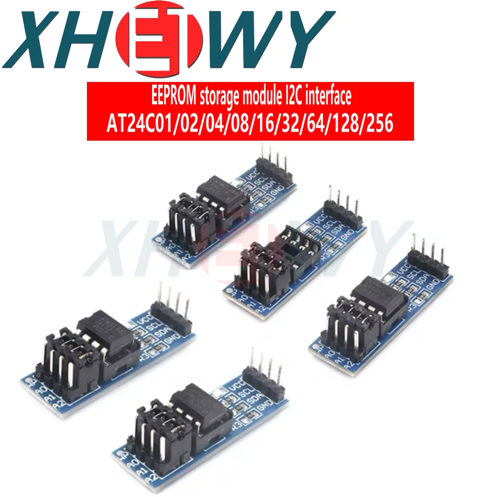 Interfaz I2C EEPROM, módulo de almacenamiento IIC, desarrollo de microordenador de un solo Chip, coche inteligente AT24C01/02/04/08/16/32/64/128/256