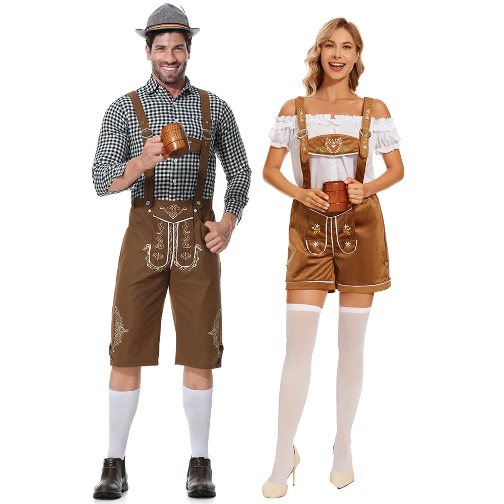 

Male Woman Oktoberfest Costume Traditional Couple German Bavarian Beer Outfit Cosplay Oktoberfest Festival Party Clothes