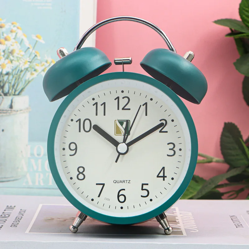 

Настольные аналоговые часы в скандинавском стиле, 3-4 дюйма, маленькие, металлические, бесшумные, для дома, спальни, учебы, декоративные