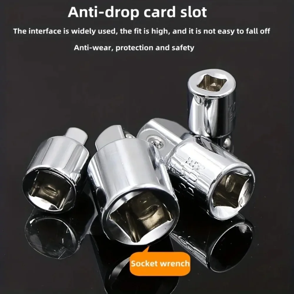 Ratchet Wrench Socket Converter Sleeve Head Adapter 1/2 "To 3/8" Fly To 1/4 "Stainless Steel To 1/4" To 1/2 "To 3/8 image 4