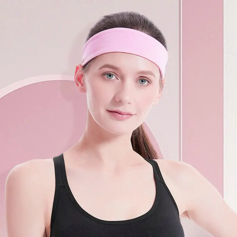 

Durable Headband Skin-friendly Sports Yoga Fitness Stretch Sweatband Hair Band Elasticity Headwear Absorb Sweat Breathable