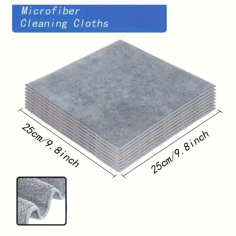 100pcs/50pcs Ultra-Soft Microfiber Car Cleaning Cloths - Ideal for Auto Maintenance & Home Use, Gray, Car Cleaning Essentials