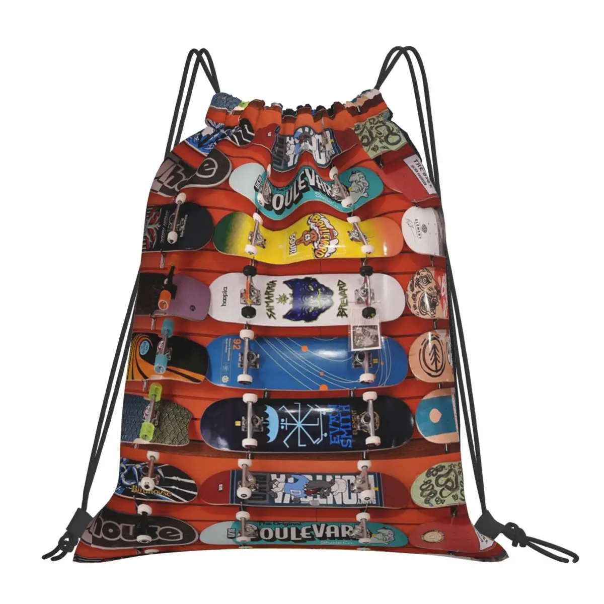 Skateboards Backpacks Multi-function Portable Drawstring Bags Sports Bag Book Bags For Travel Students