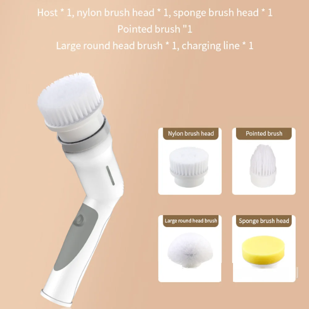 Щетка для ванной комнаты, кухонные чистящие средства, электрическая вращающаяся щетка, щетка для чистки, многофункциональная бытовая проволочная щетка