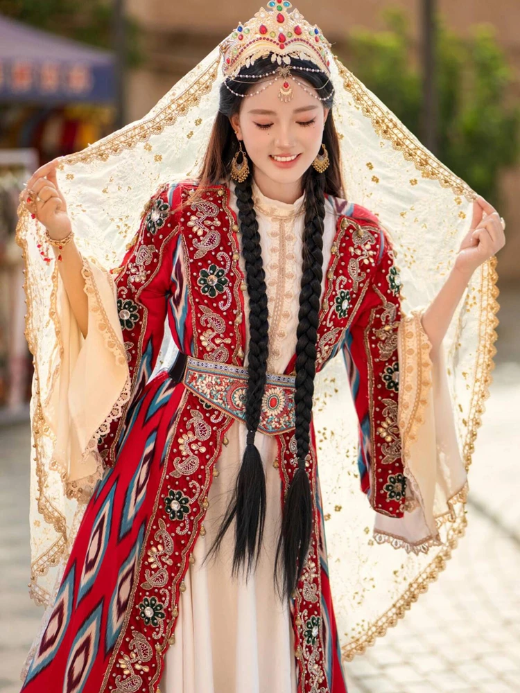 

Новинка! Летняя женская модная традиционная одежда в уйгурском стиле для путешествий и фотосессий, коллекция 2025 года.