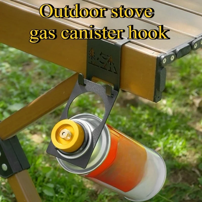 Outdoor Air Tank Hook Buckle Egg Roll Table Cassette Stove Head Mountain Tank Storage Fixed Bracket Long Flat Can Hanger