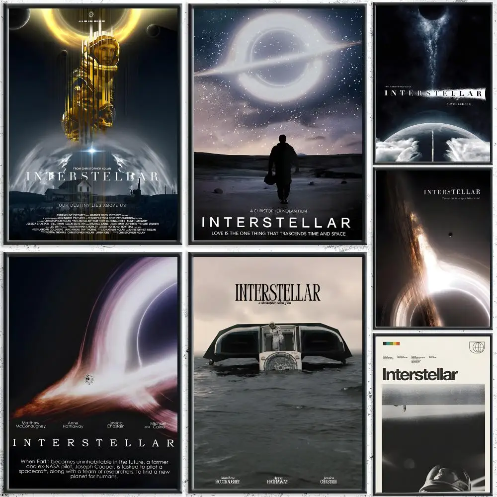 Iconic Movie I-InterstellarS Poster HD Self-Adhesive No Residue After Removal Ideal for All Kinds of Wall Decor