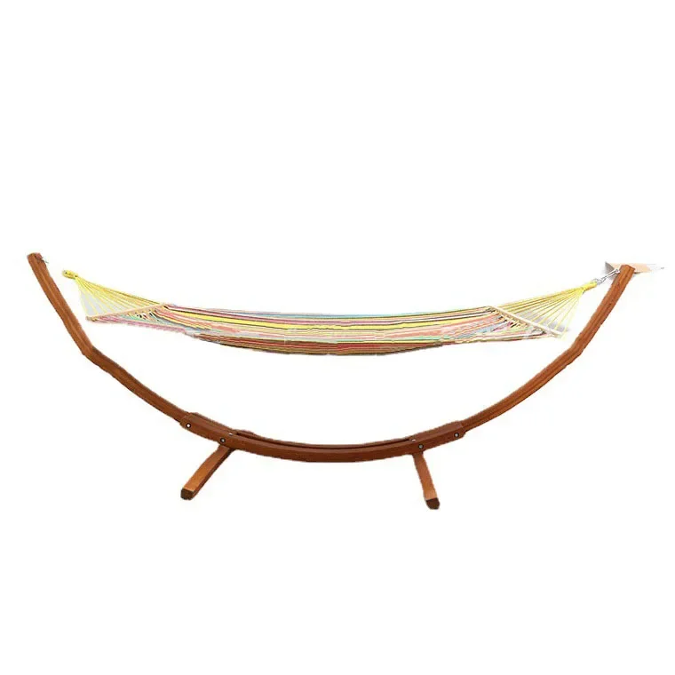 Upscale Larch Hammock Outdoor Sun Adult Garden Home Rocking Bed Thickened Hammock