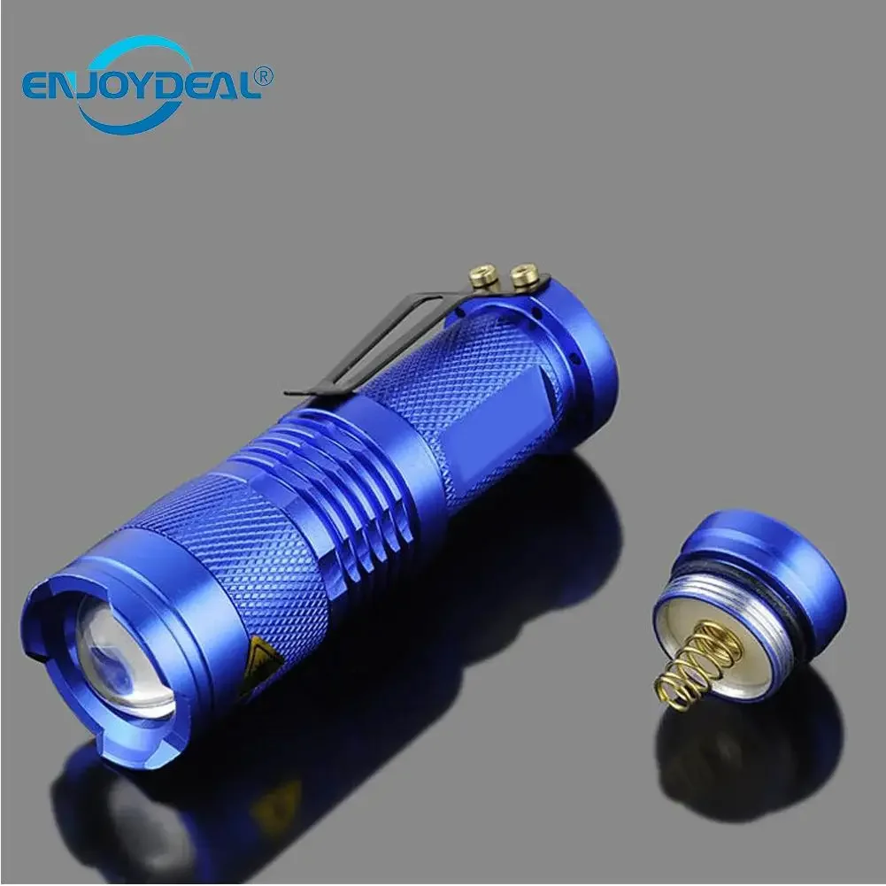 1PC/10PC Portable LED Flashlight 2000 Lumen Penlight Lamp Waterproof Adjustable Zoom Focus Flashlight Torch Lamp AA/14500
