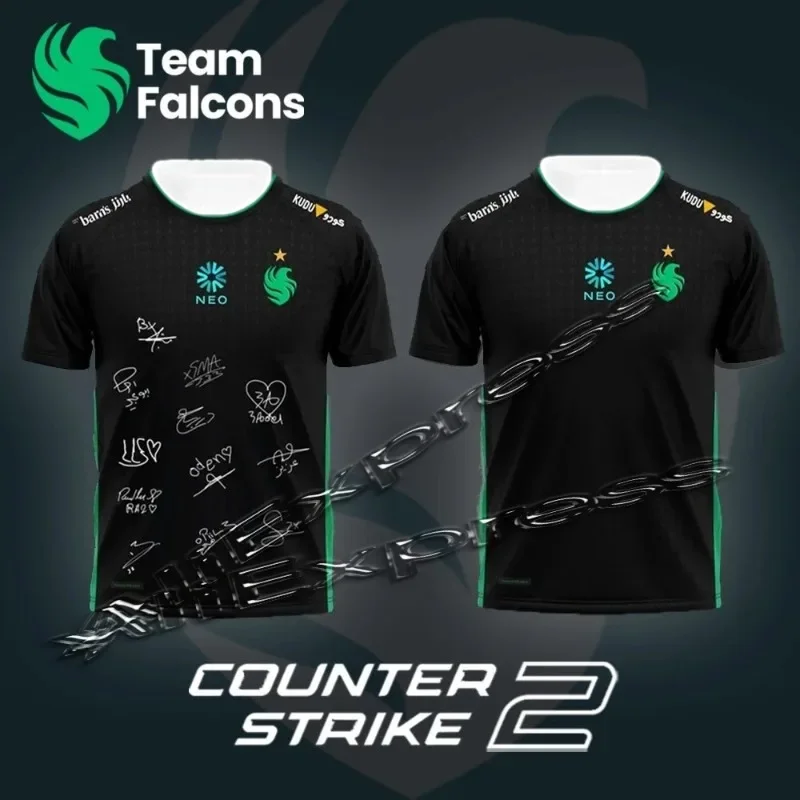 

Unisex Breathable Esports Club Team Falcons 2025 CS2 Valorant Training Uniform T-shirt Fans Sweatshirt - Player Jersey