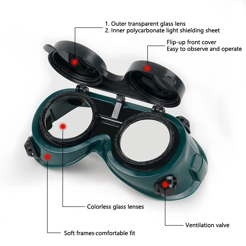 Сварочные очки, защитные очки для защиты глаз, лабораторные пылезащитные очки, промышленные очки с защитой от брызг, ветра и пыли, очки сварщика