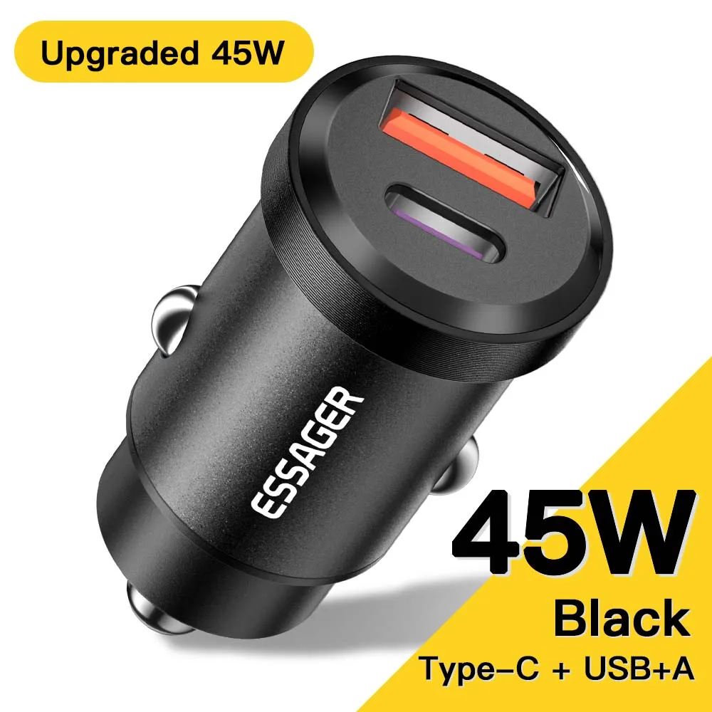Автомобильное зарядное устройство Essager 30W Quick Charge 4.0 USB Type C — фото товара