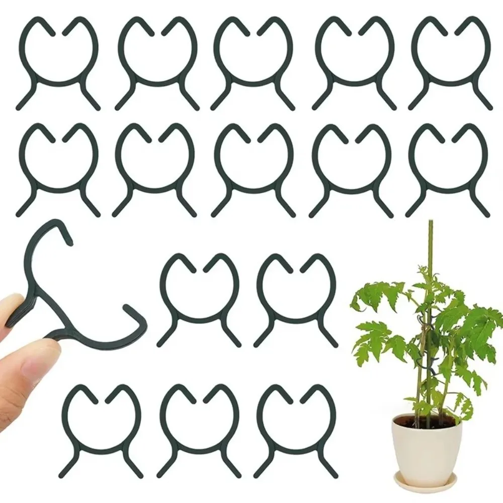 

100PCS New Green Garden Plant Clips Plastic Ring Vine Holder Garden Holder Bundle Vertical Plant Holder For Vegetable Growing