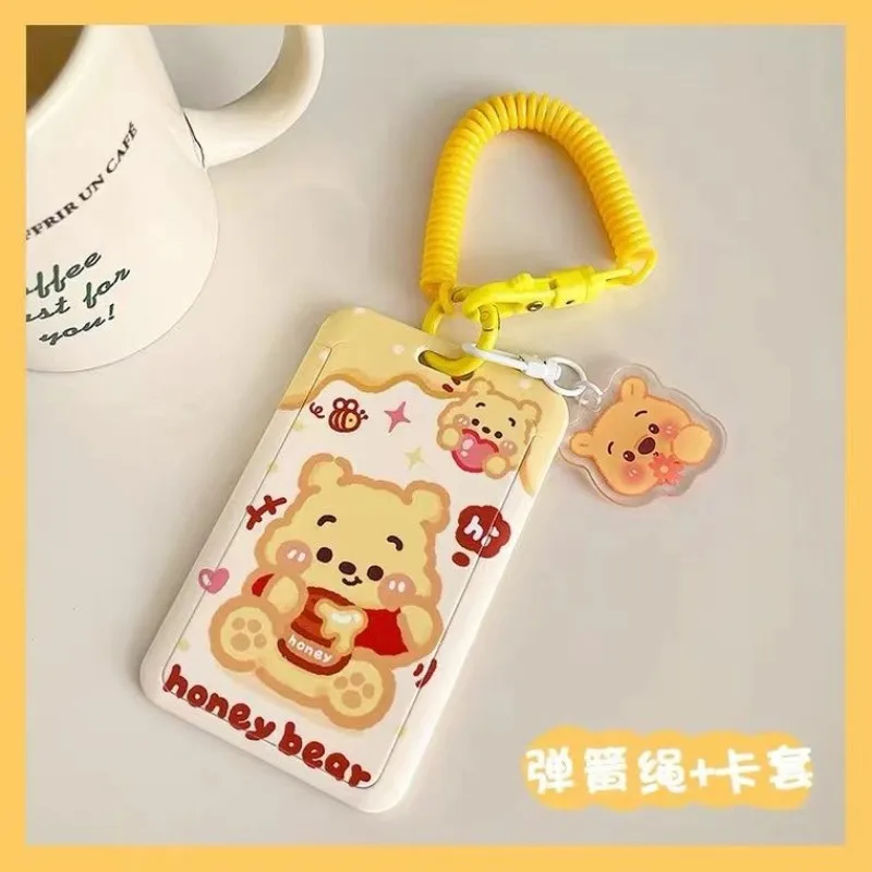 Disney cute cartoon pattern Winnie the Pooh new men and women bus subway cute keychain protective cover animation peripherals