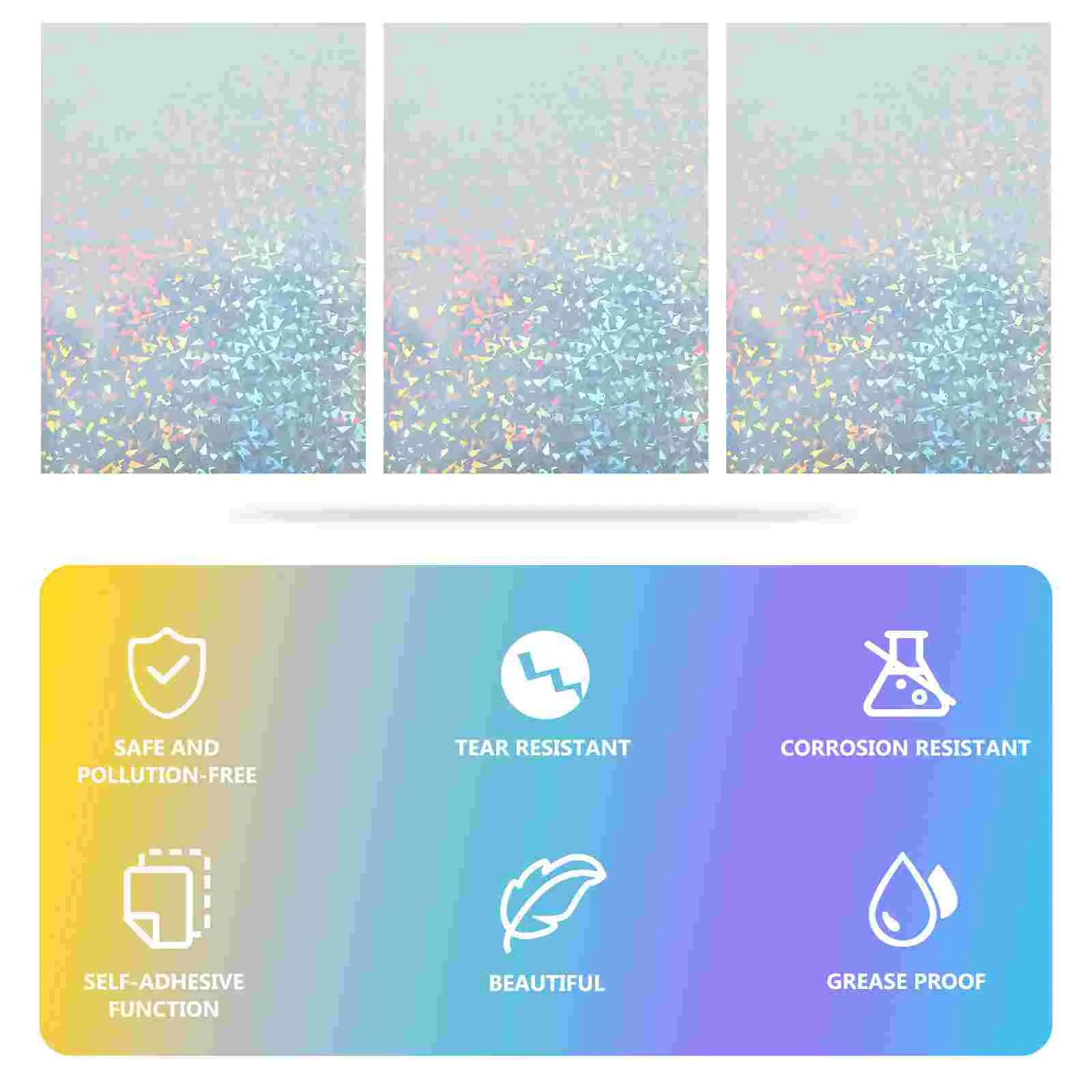 10 Sheets Paper Stickers Holographic Adhesive Print Pvc Printer Label Shiny Printable Papers Printing