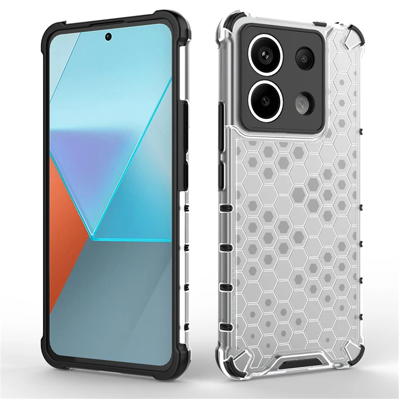 For Poco X6 5G Case Silicone+PC Transparent Phone Case for Xiaomi PocoX6 Poco X6 Little X 6 Hybrid Shockproof Armor Back Cover