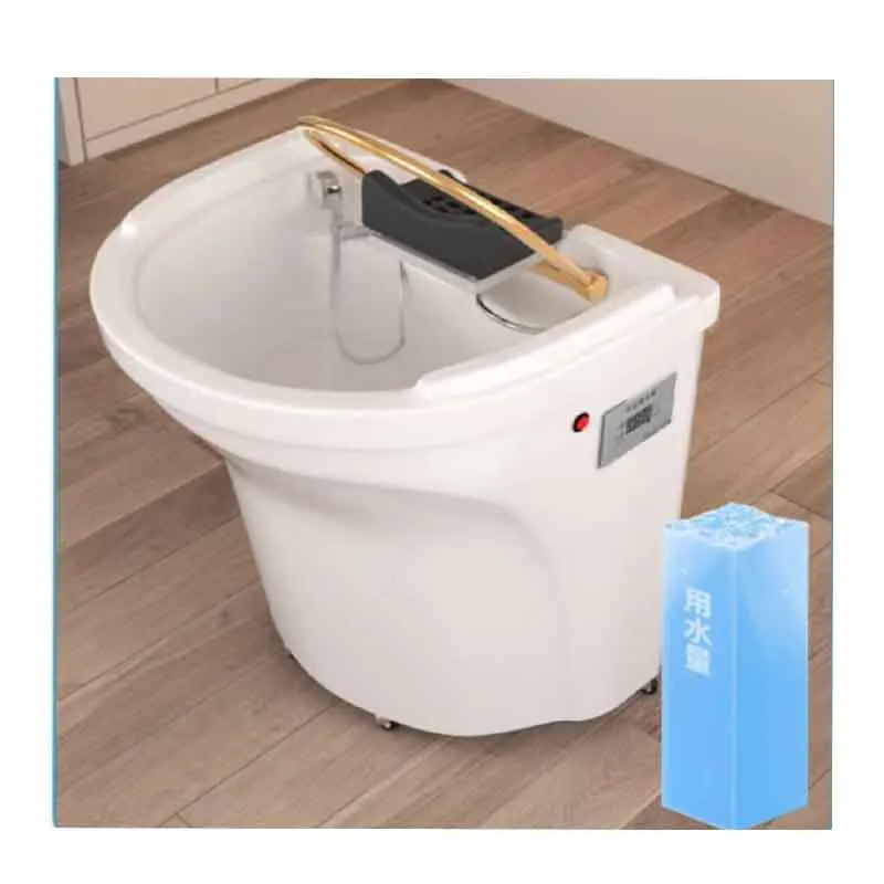 Mobile hair salon equipment portable plastic head spa shampoo basin hair wash with foot basin