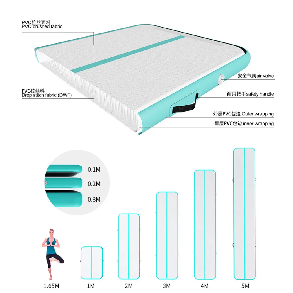 New Arrival Inflatable Tumbling Gym Air Mat Air Track Fitness Mat 3x1x0.1m
