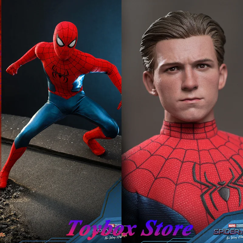 HOTTOYS HT MMS679 1/6 Red Blue Battlesuit Spider-Man Cloth Action Figure Marvel Now Way Home Movie Original 12