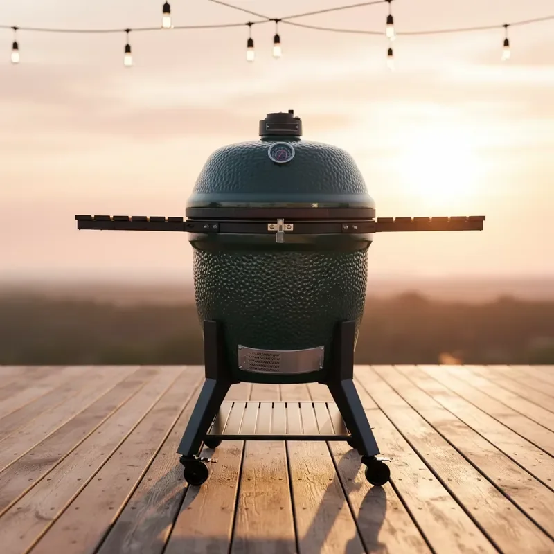 Portable Garden Barbecue 28 Inch Family Kettle Grill Outdoor Charcoal Round Kettle Bbq Ceramic Kamado Grill Steel Charcoal