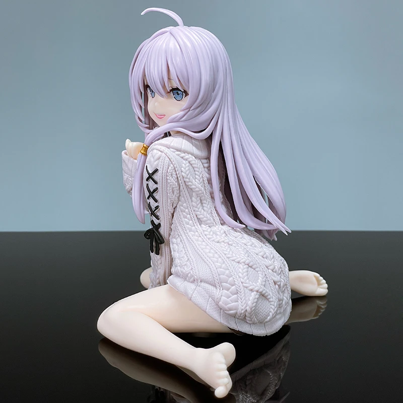 The Journey Of Elaina Anime Figure Knit Dress Witch Elaina Action Figure Pvc Collection 15cm Model Doll Toys For Christmas Gift