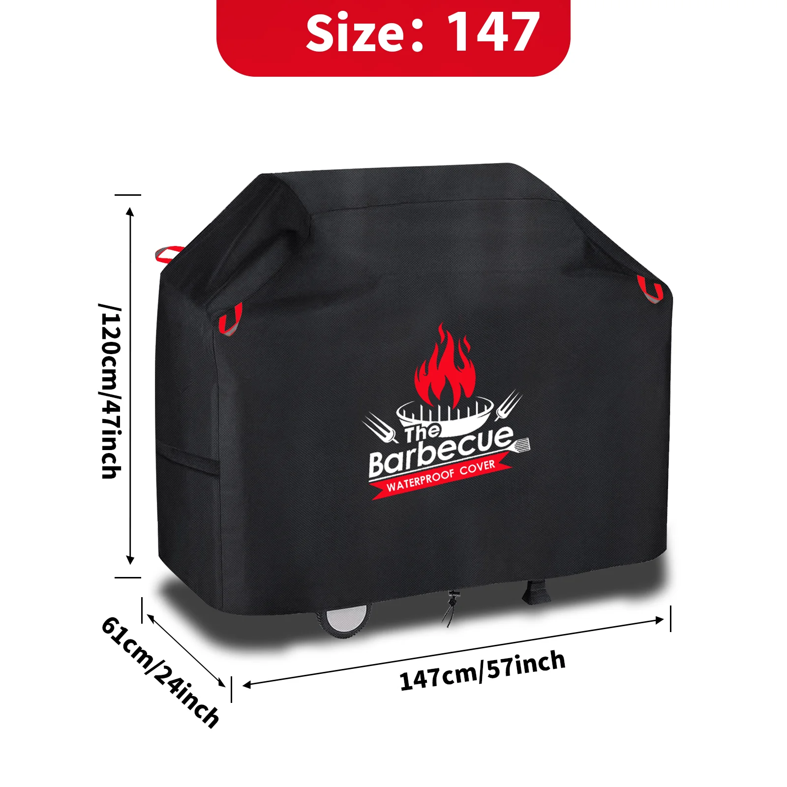 BBQ-hoes, 420D Oxford-stof BBQ-hoezen, waterdicht/scheurbestendig/stofdicht/UV-bestendig, voor Weber, Brinkmann, Char-Broil (5 maten)