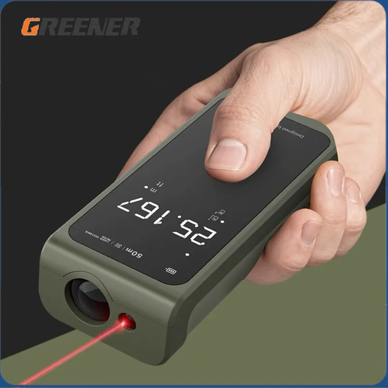 

GREENER Laser Rangefinder Handheld Infrared Measuring Ruler Electronic Ruler High Precision Room Measuring Instrument Distance M