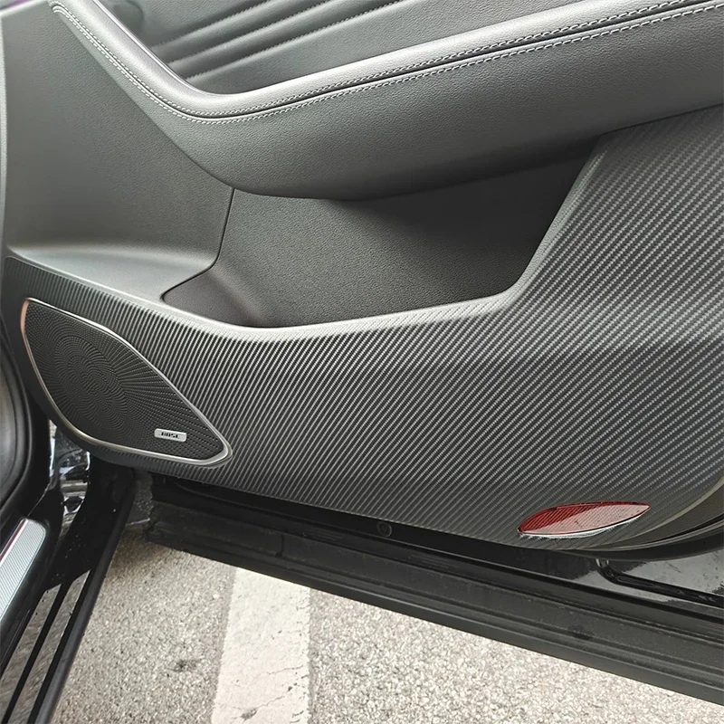 

For Hongqi HS5 2024 2025 2026 PU Leather Car Door Anti Kick Pad Protection Stickers Cover Protector Trim Film Auto Accessories