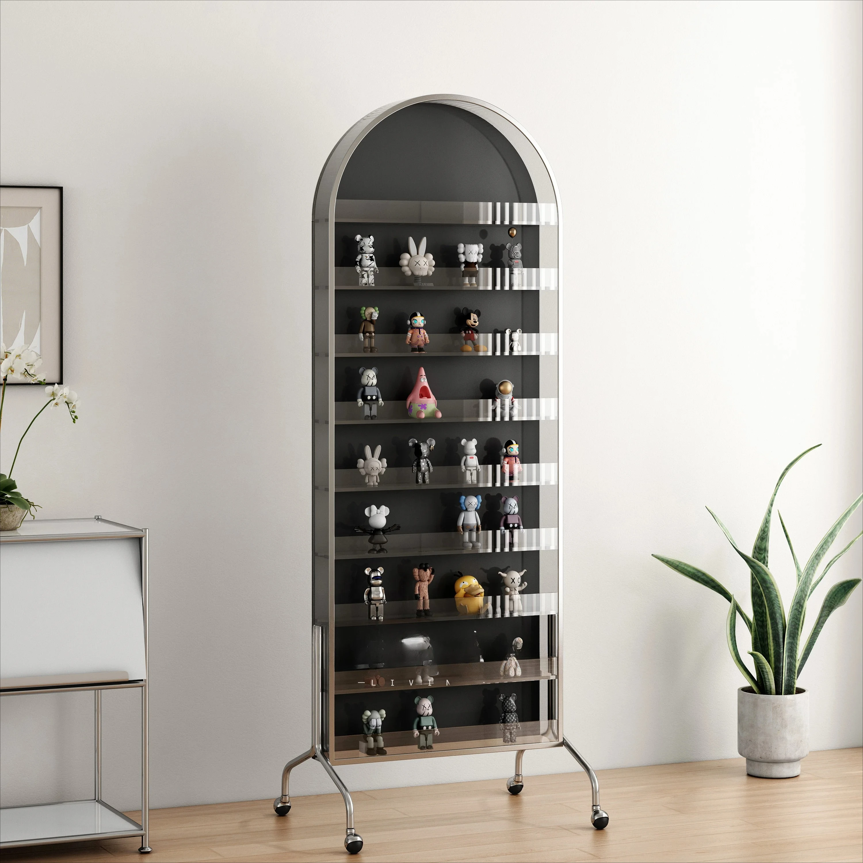 

Simple Storage Holder Portable Dressing Mirror Small Apartment Alec Hand-Made Storage Mirror Integrated