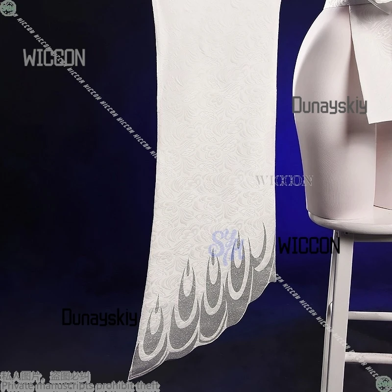 متجر الصفصاف كوس أزور لين كوسبلاي هاكوهو زي ياباني مثير أبيض عميق على شكل حرف V كيمونو عالي الشق لوليتا باروكات حفلة الهالوين كوسبفلي #6