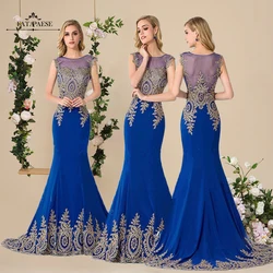 FATAPAESE Sexy Long Evening Dress for Women Mermaid  In Prom Party Beaded Sequied Crystals Slim Evening Gown Bridesmaid Dresses