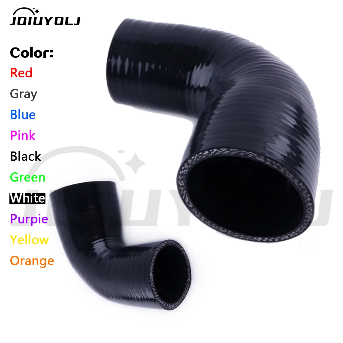 3PLY 102 مللي متر طول 90 درجة تقليل الكوع سيليكون المبرد المبرد خرطوم ID 38 40 45 46 48 50 51 54 57 مللي متر