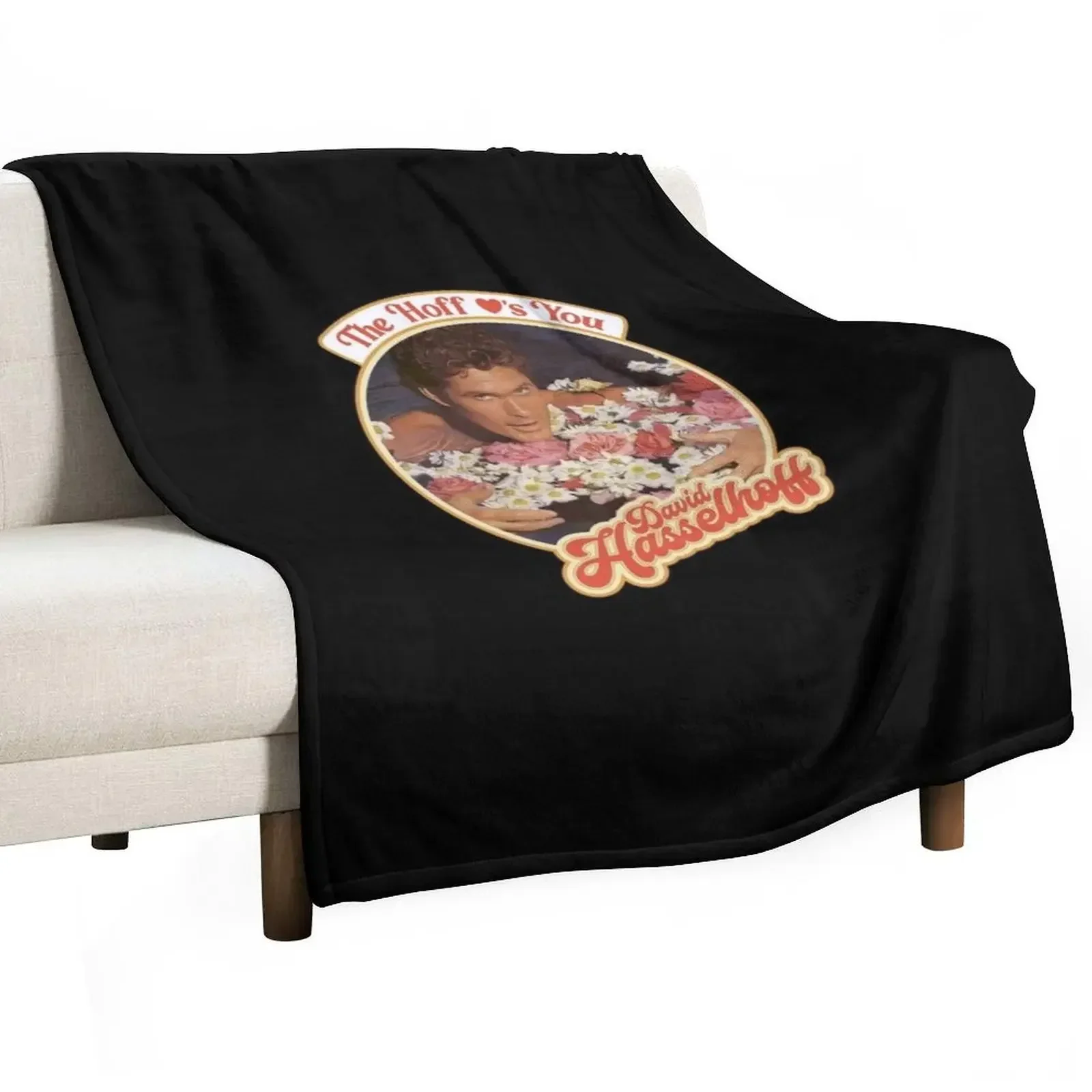 

The Hoff Loves You Throw Blanket Hairy Quilt Blankets