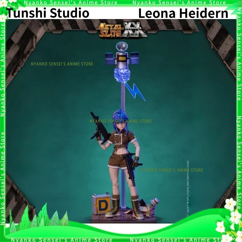 En stock: Figura de acción de metal de Leona Heidern de The King of Fighters TS-012 de Tunshi Studio, modelo de anime con traje de tela de Metal Slug, juguetes de moda.