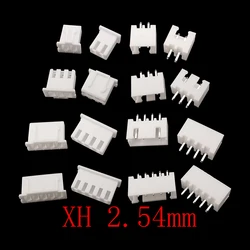 100Pcs JST XH 2.54mm Pitch 2/3/4/5 Pin Plastic Shell Male Plug Female Jack Socket Terminals Housing Wire Connector XH2.54 White