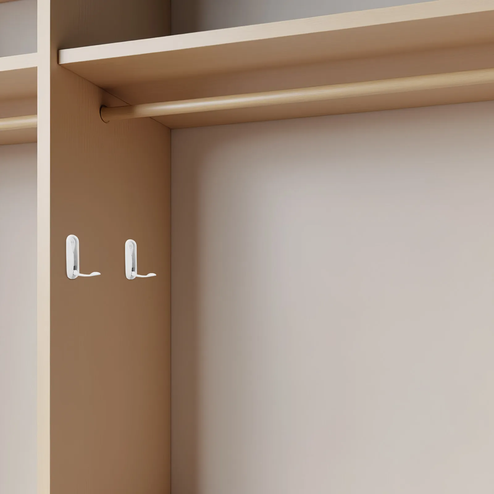 2Pcs Invisible Folding Hooks Heavy Duty Metal Space Saving Foldable Towel Coat Backpack Hanger for Bathroom Shower Door Entryway - view 6