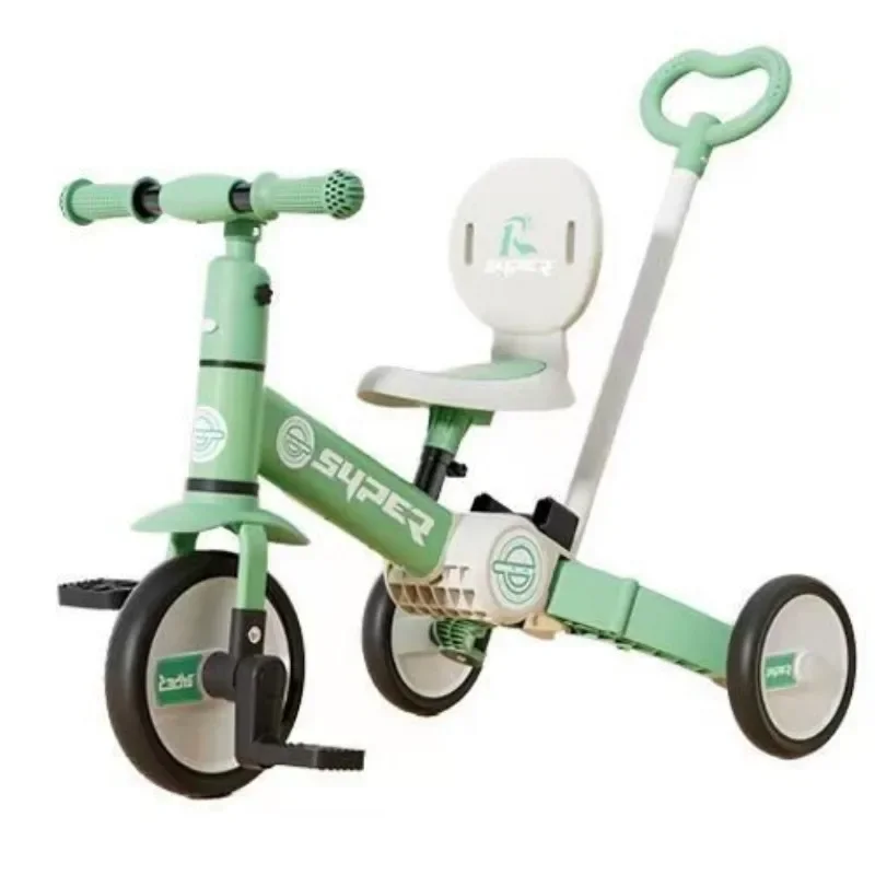 Tricicli per bambini Biciclette 4 in 1 Carrozzina Camminatori Bilanciatori a pedali Biciclette Carrelli per bambini da 1 a 3 a 6 anni Carrelli per biciclette