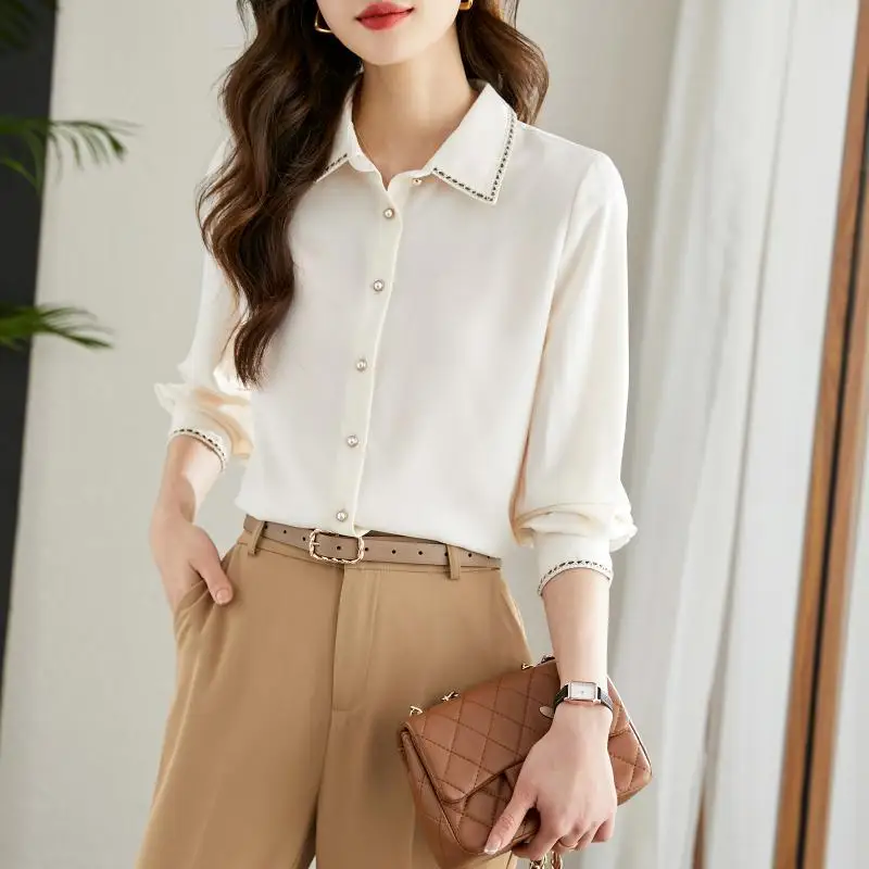 New elegant ladies shirts Fashion women blouses New chic Spring autumn causal Long sleeve slim blouses mujer blusas