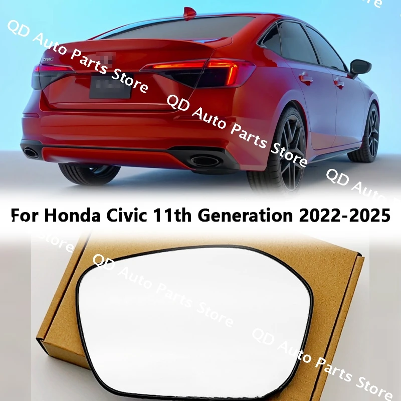 1PC For Honda Civic 11th Generation 2022 2023 2024 2025 Car Accessories Outer Rearview Mirrors Glass Side Mirror With Heating